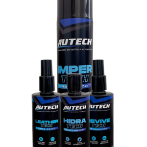 Kit de limpeza interna automotiva para couro